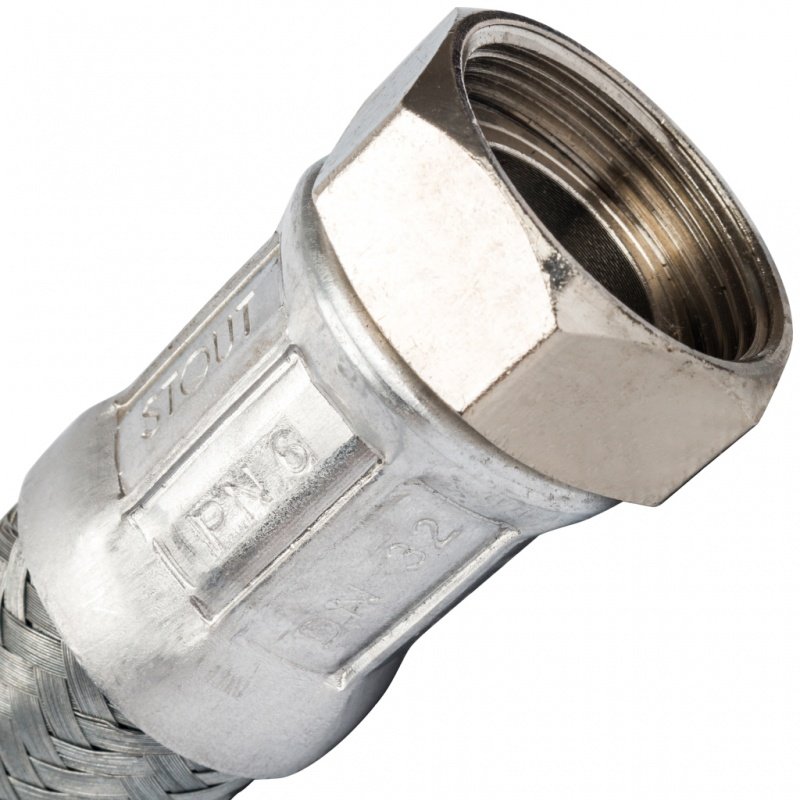 Гибкая подводка для воды ВР 1"1/4 х ВР 1"1/4 STOUT - 1000 мм