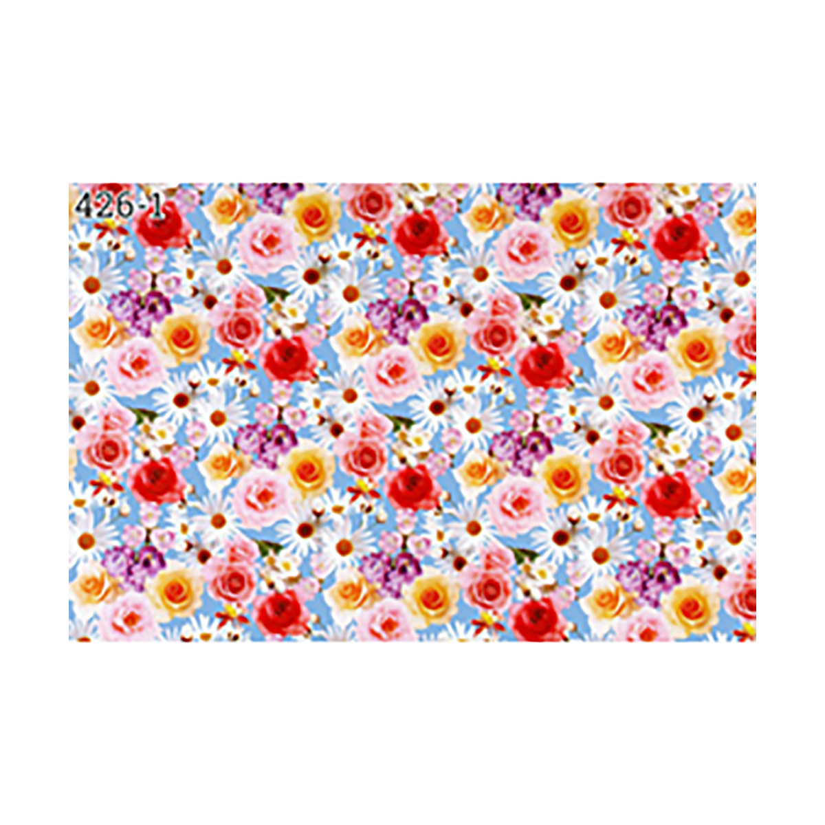 Клеенка пвх основа нетканая 130 см  рулон 25 м (1) "гамма" 426/1 (голубой)