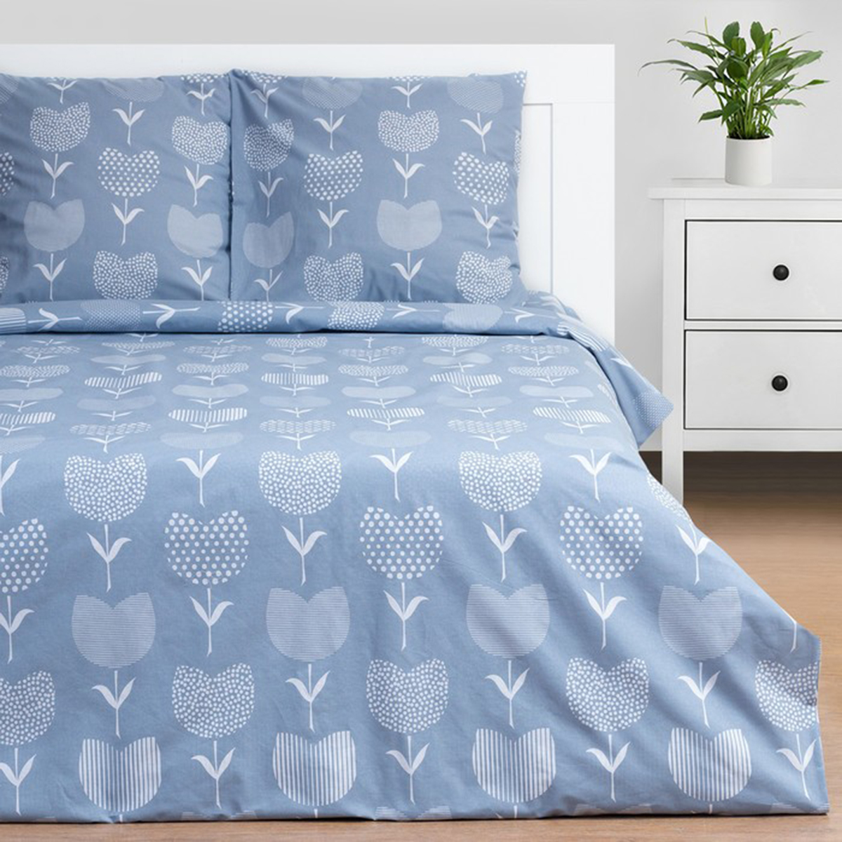 Постельное белье "этель" тюльпаны 1,5 сп. (поплин) (1) 7534035