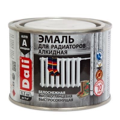 Эмаль для радиаторов алкидная DALI 0,5кг белая (6)
