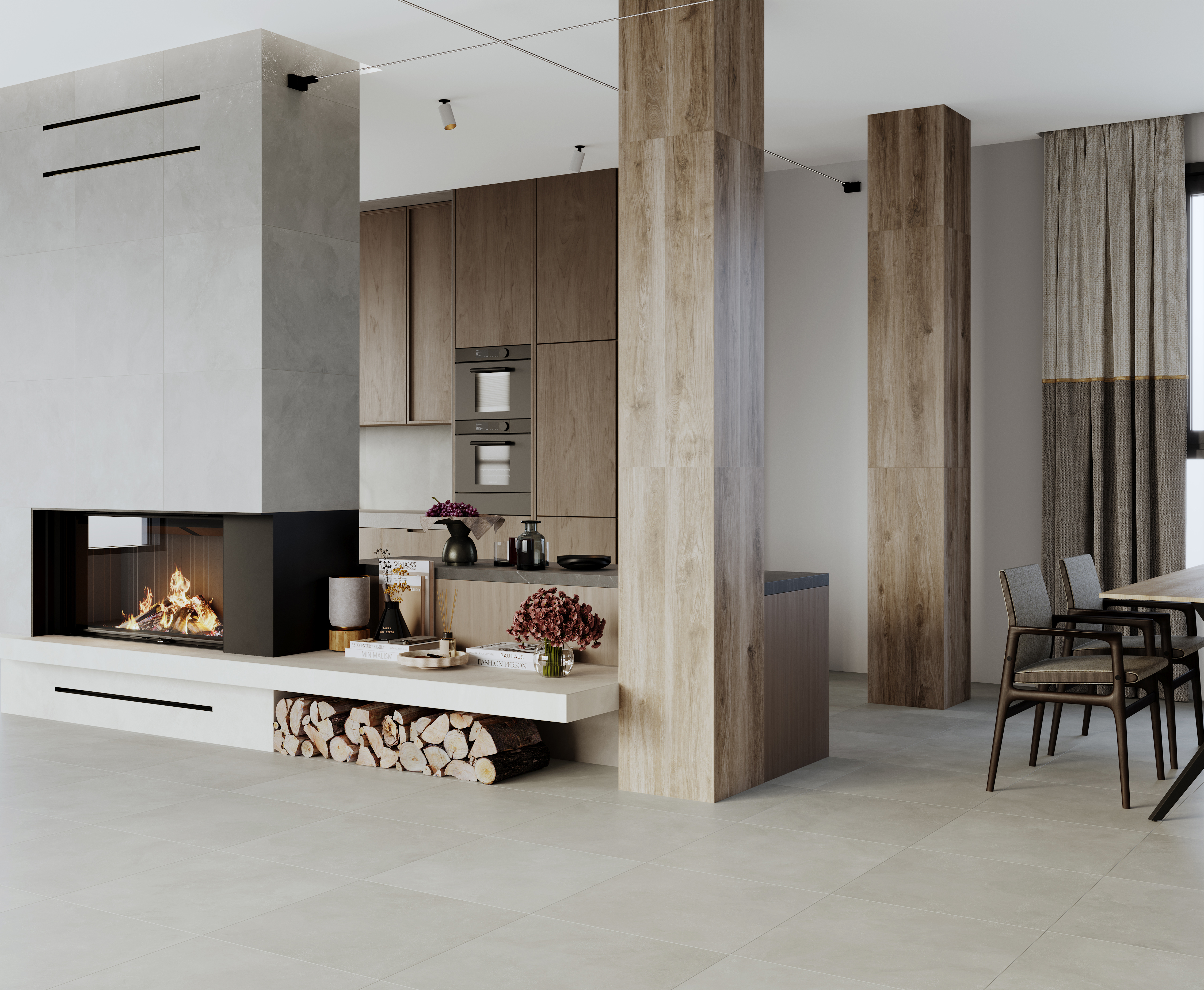 Evolution smoke керамогранит светло-серый 60х119,5 матовый карвинг 59,50x119,10