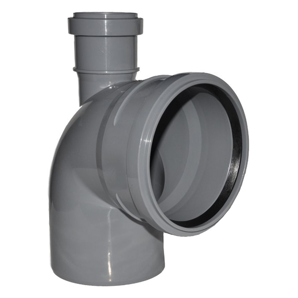 Отвод 87° с фронт. патрубком для вн.канализации d=110 мм SINIKON Стандарт