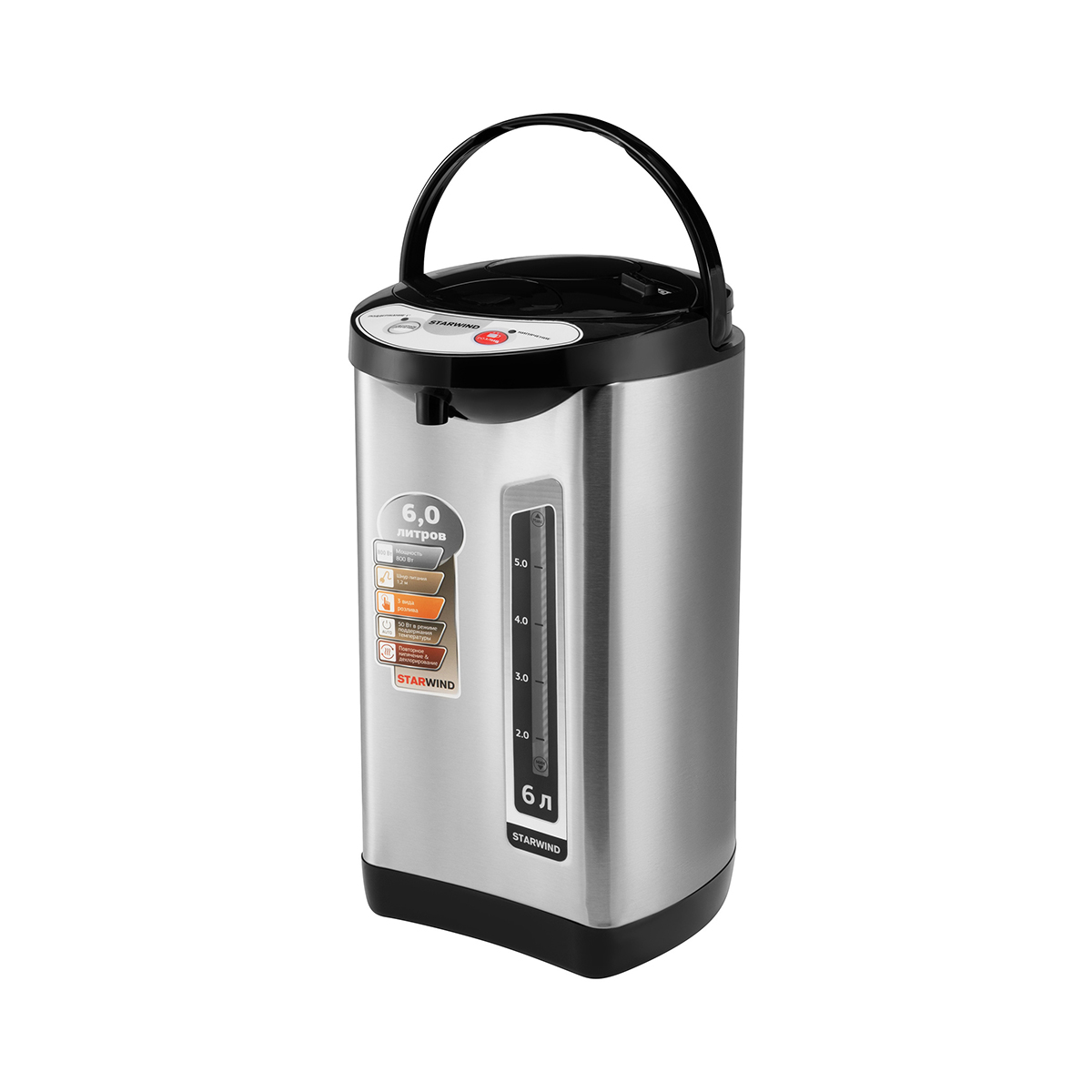 Термопот stp5401  6 л, 800 вт (1/6) "starwind"