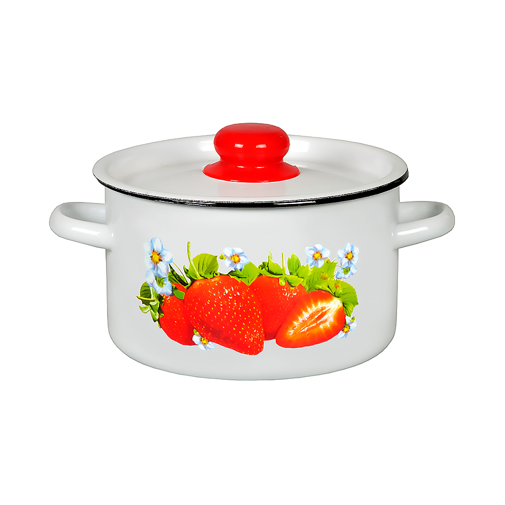 Кастрюля эмалиров. с крышкой декор. 7 л (1/2) "стальэмаль"  1с18с