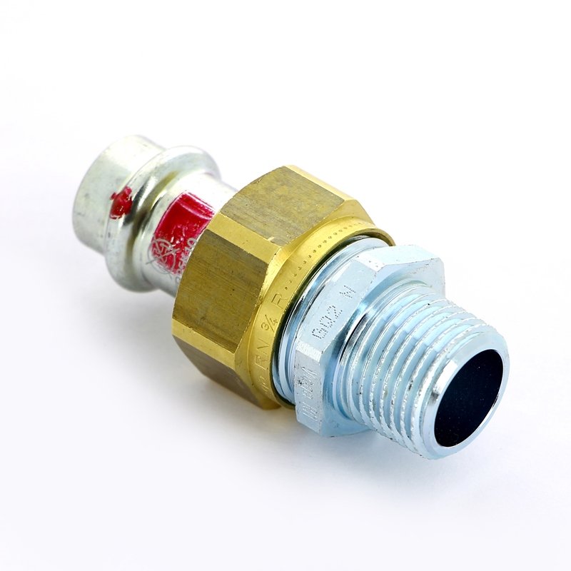 Американка пресс-Н 15x1/2" с плоской прокладкой оцинкованная сталь Prestabo VIEGA