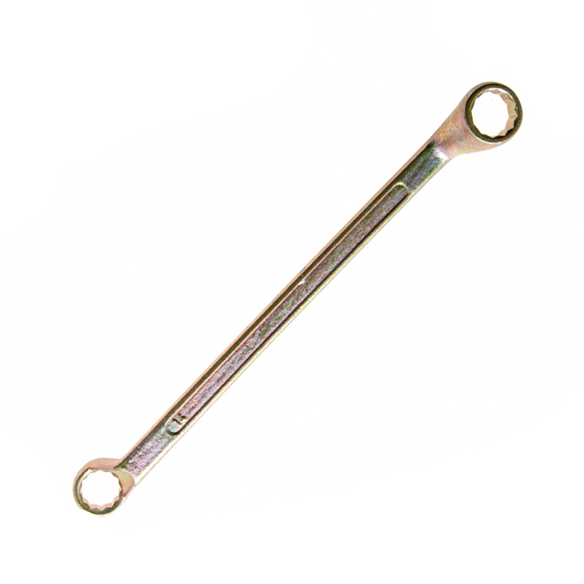Ключ накидной 14 х 15 мм, желтый цинк (1/150) "сибртех"