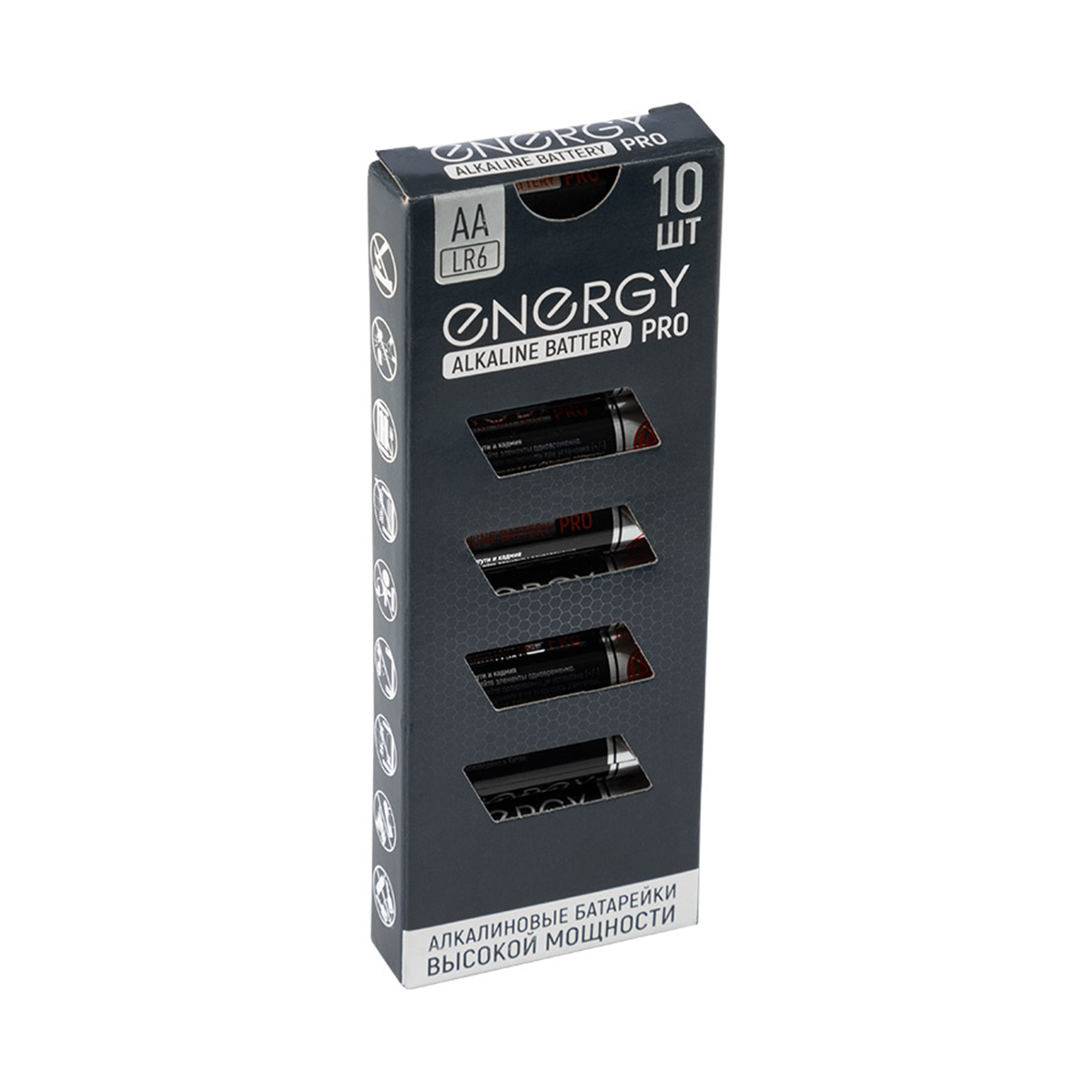 Батарейка "energy" alkaline pro lr6/10к тип аа (10 шт. в коробке) (1/55)