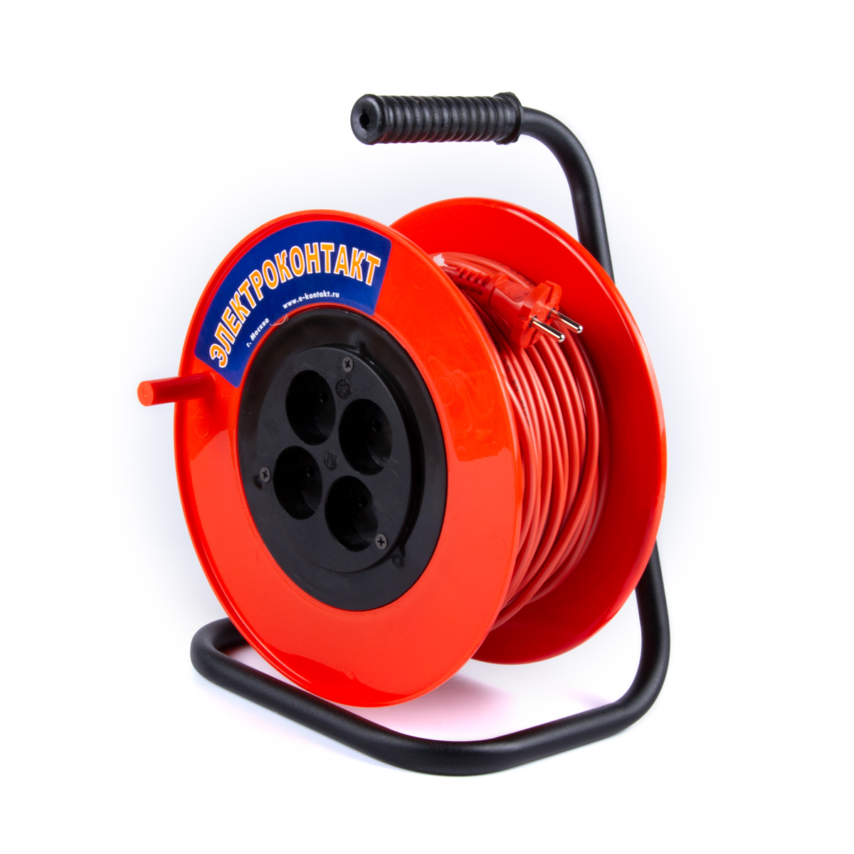 Удлинитель на катушке 4 розетки 30 м  пвс 2*0,75 мм (1/2)  (ух10-004 30 м)