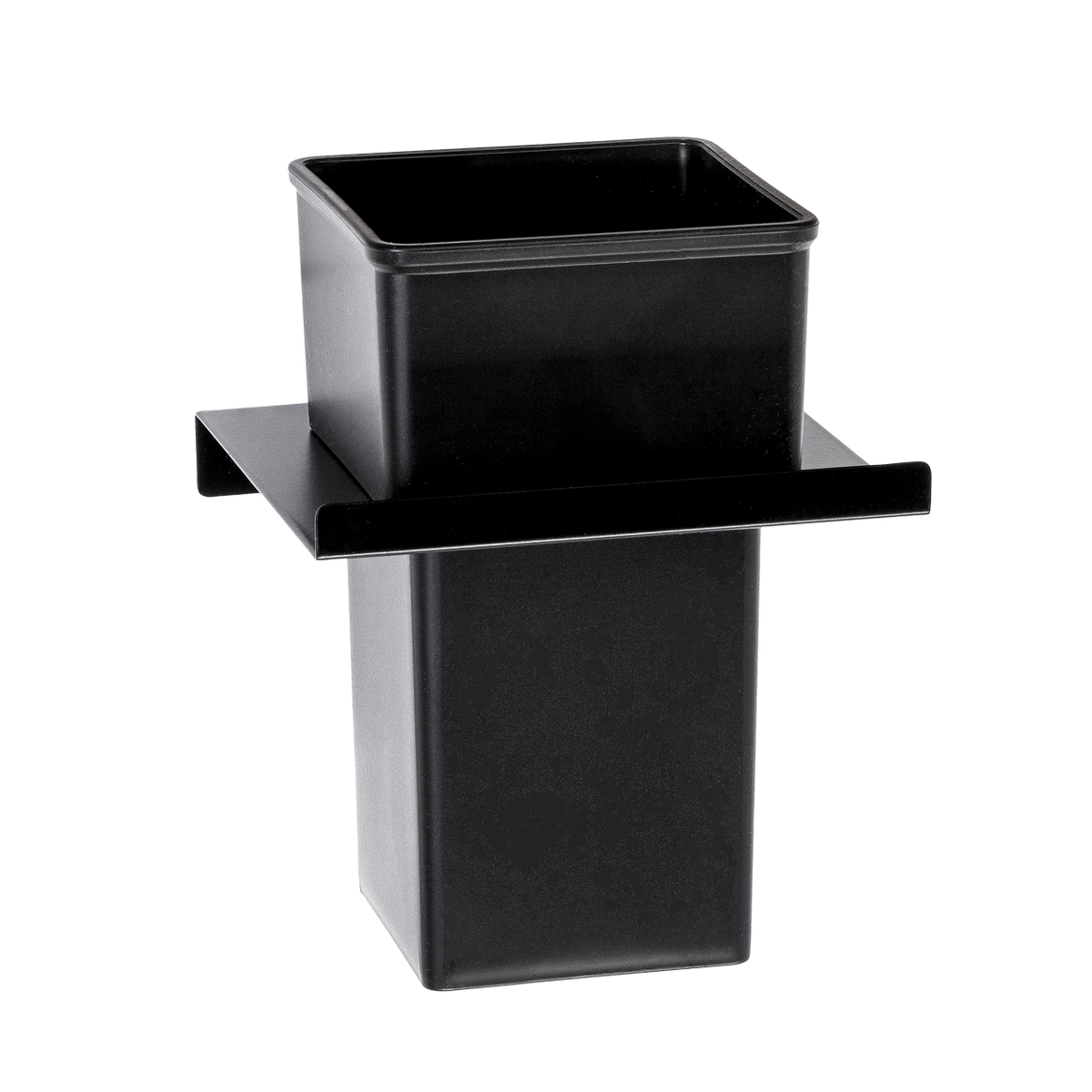 Стакан для ванной комнаты настенный "lund"  металл/пласт. (черный) (1/60) "swensa" br-2600w-03