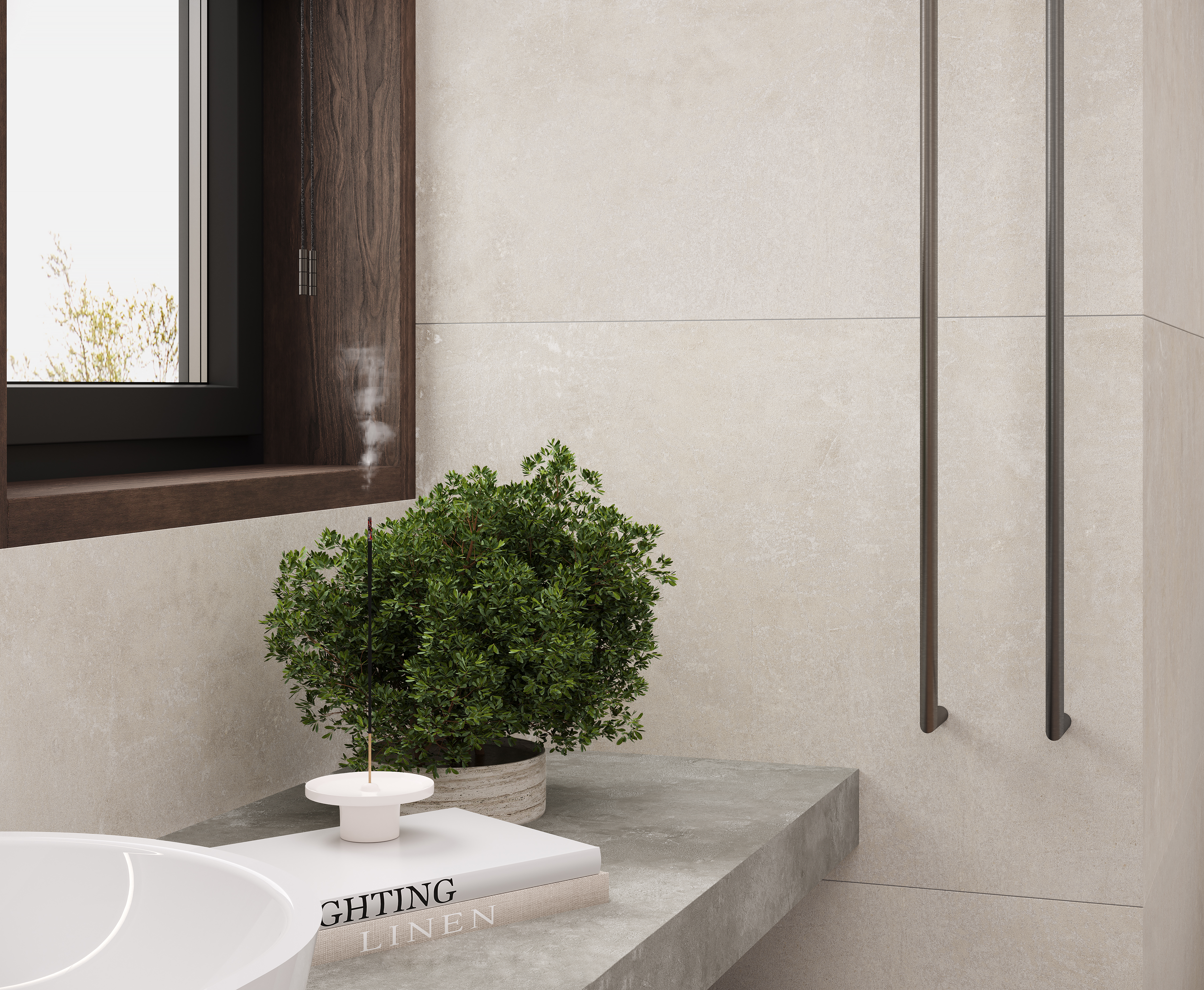 Smart marfil керамогранит бежевый 60х119,5 матовый структурный 59,50x119,10