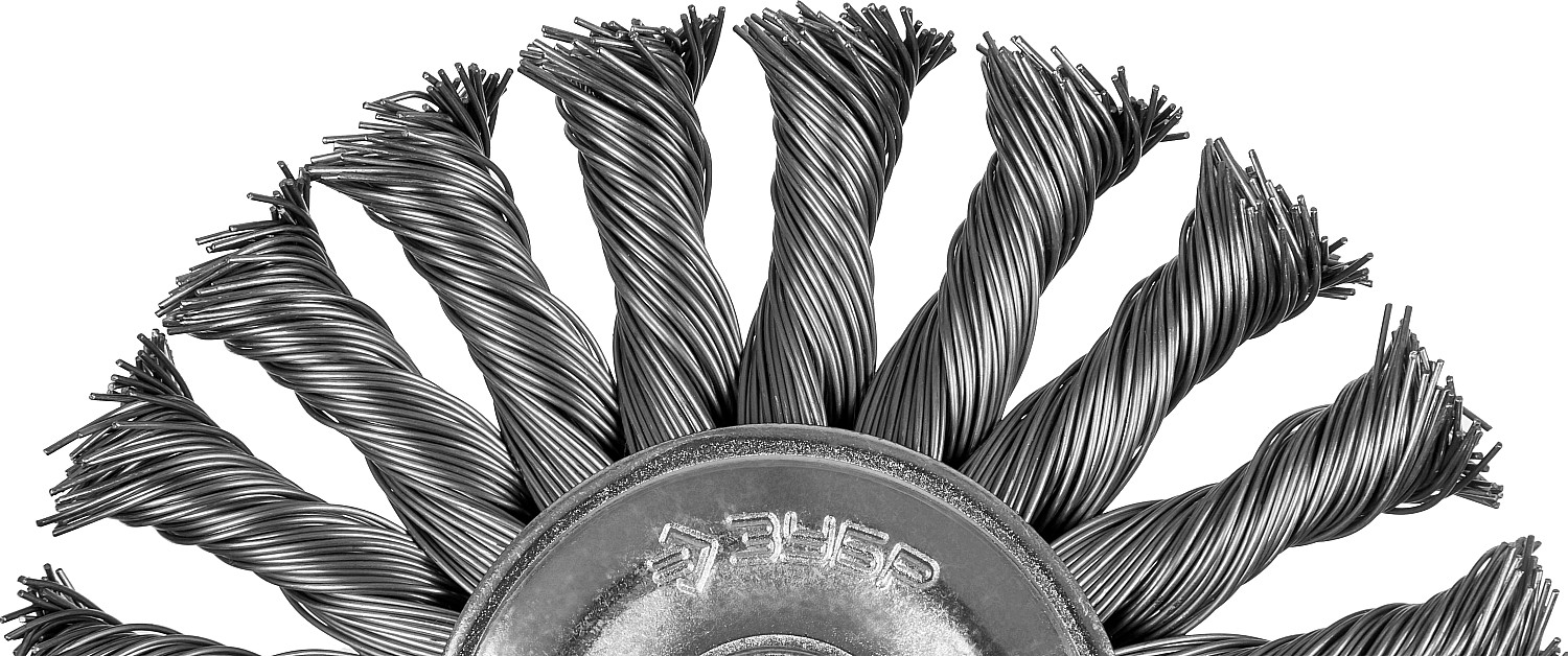 ЗУБР ″Профессионал″. Щетка дисковая для дрели, жгутированная стальная проволока 0,5мм, 100мм