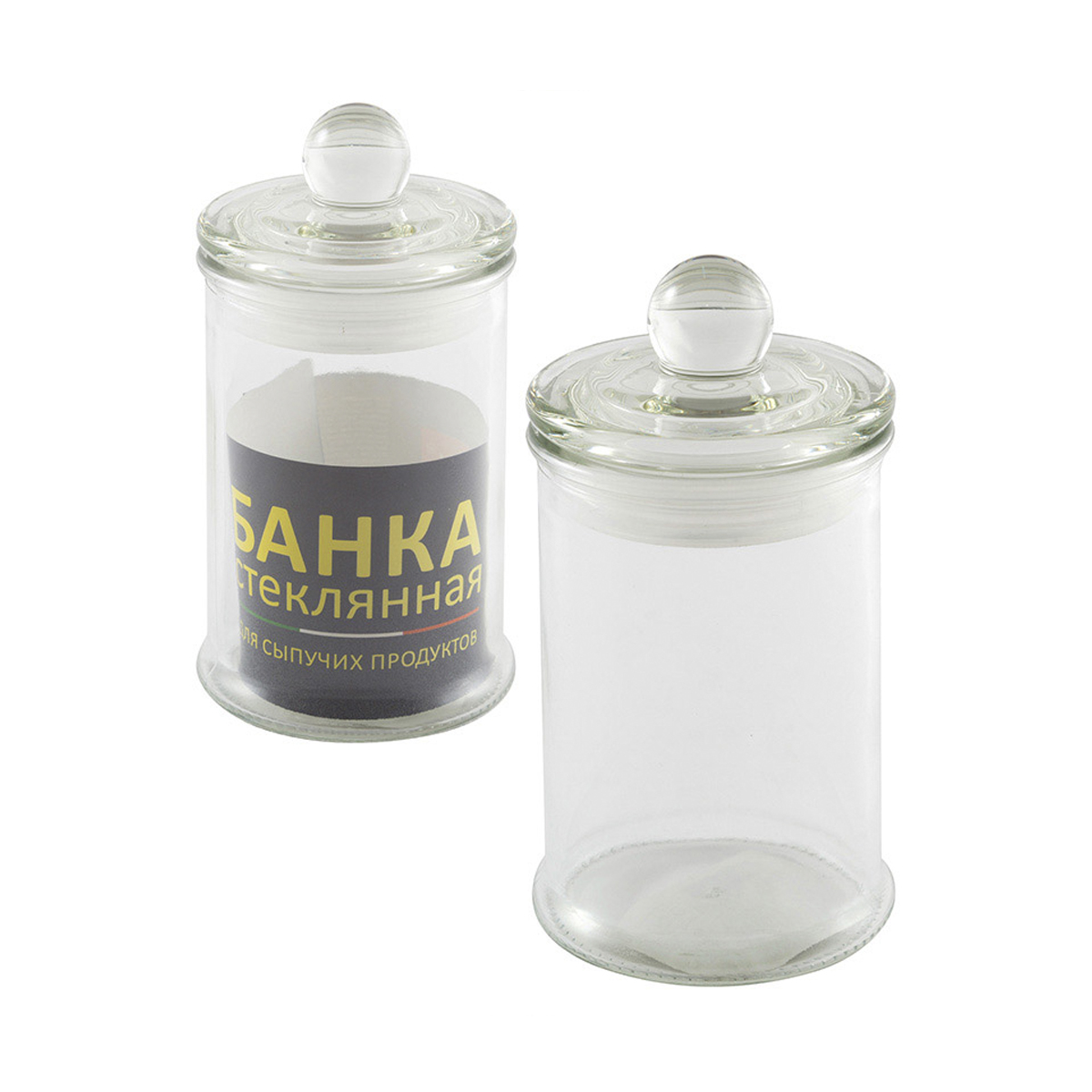 Банка для сыпучих продуктов "banca" 0,15 л с крышкой, стекло (1/24) "mallony"
