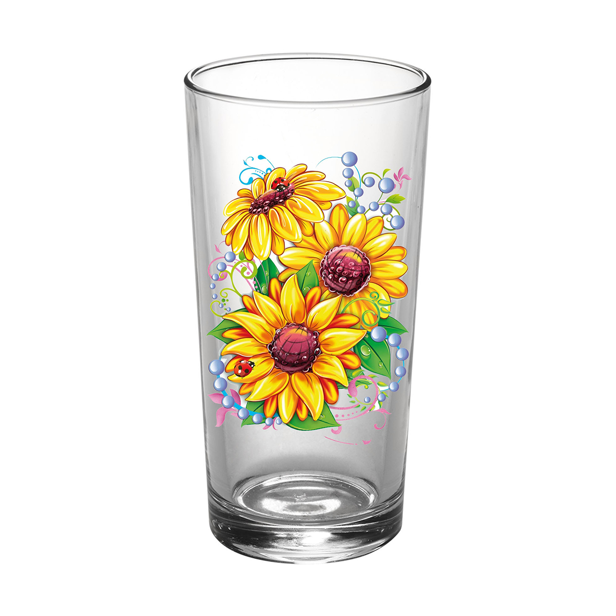 Стакан "подсолнух" 230 мл (набор 6 шт.) (1/4) "декостек"