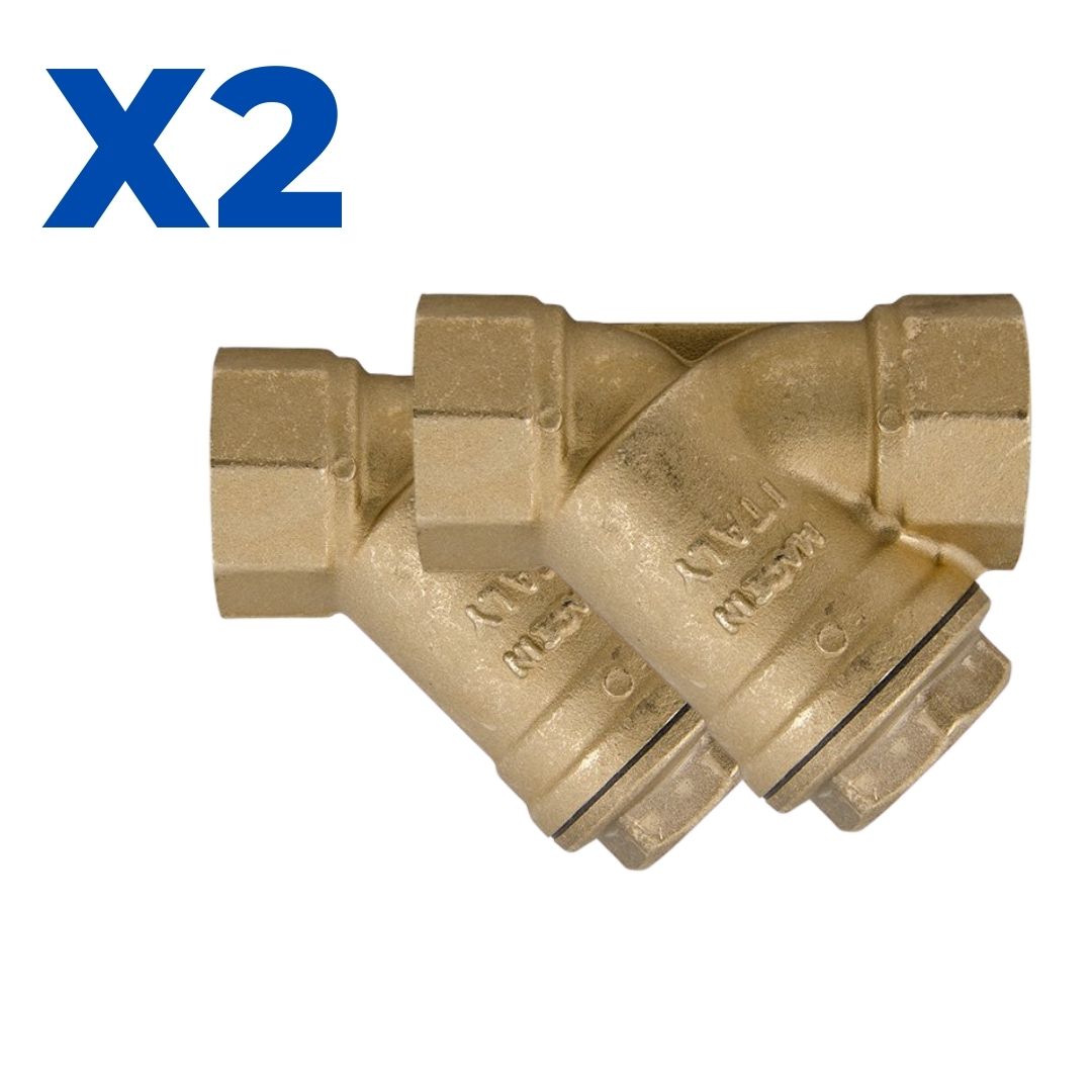 Комплект косых фильтров 1/2 " из латуни, 2 шт. UNI-FITT