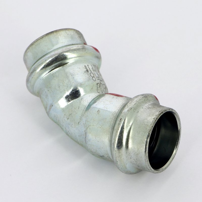 Угол пресс 45°22 оцинкованная сталь Prestabo VIEGA