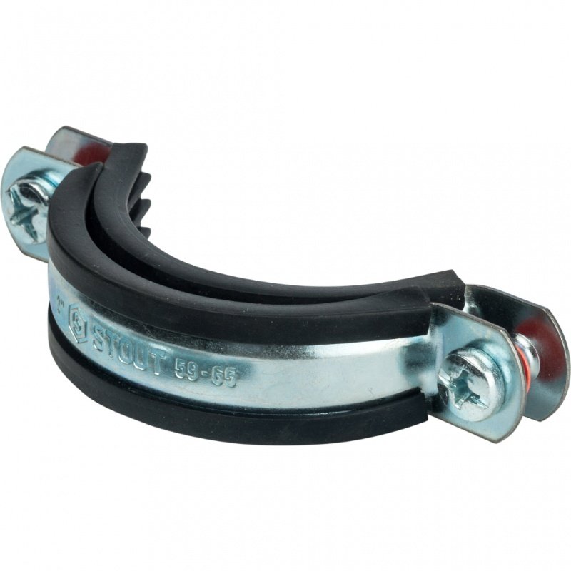 Хомут для труб с гайкой 2"( ⌀59-65) STOUT