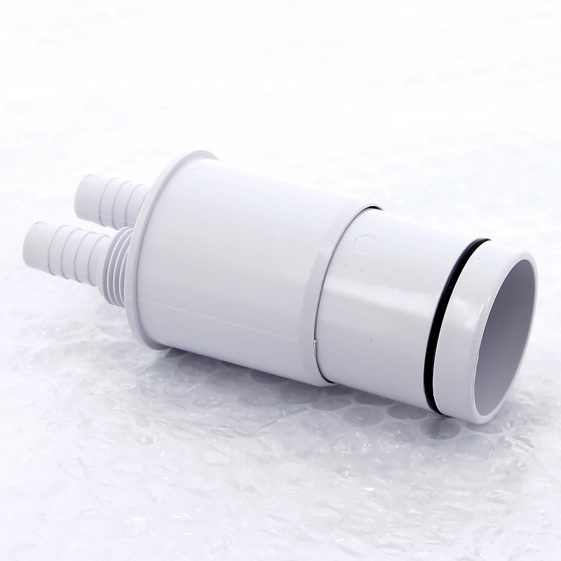 Адаптер McALPINE для подключения слива с 2-мя прямыми отводами, вход 14 мм/ 1/2", выход 50/40 мм