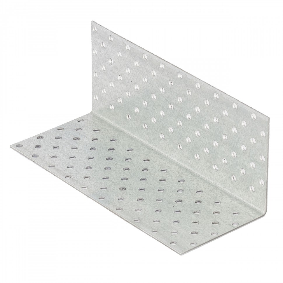 Крепежный уголок равносторонний  2 мм,   KUR 80 x 80 x 200 мм Сибртех (46593)