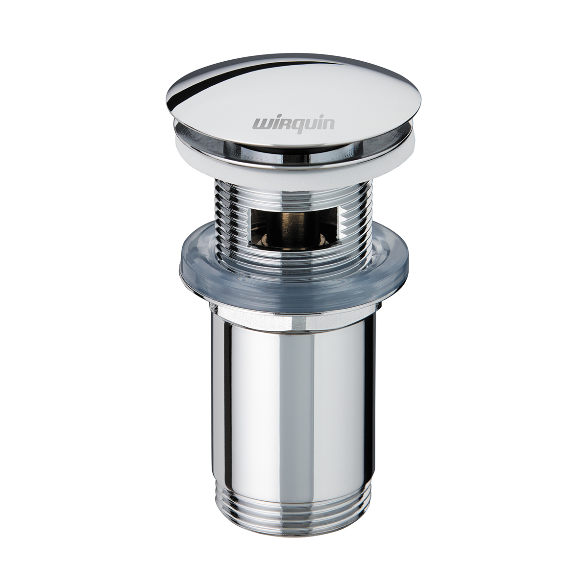 Выпуск "клик-клак" латунный 1 1/4" крышка d=63 мм, с переливом, l60 мм, удлиненн. (1/32) "wirquin"