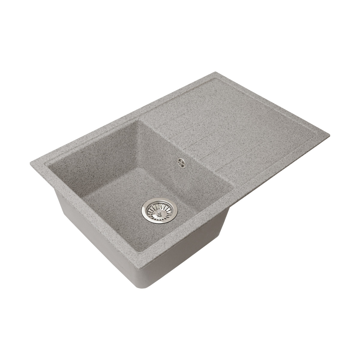 Мойка для кухни врезная искуств. камень gs-76-309 с крылом 760*500 мм темно-серая "granstones"