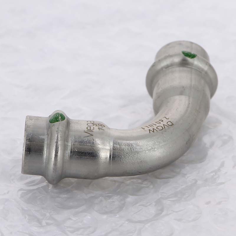 Угол пресс 15 нержавеющая сталь Sanpress Inox VIEGA