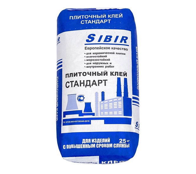 Плиточный клей Стандарт АРТ Сибирь 25 кг