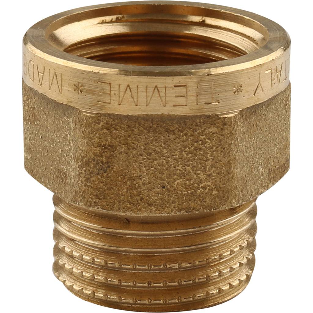 Переходник резьбовой ВН 1/2" x 3/8" латунь TIEMME