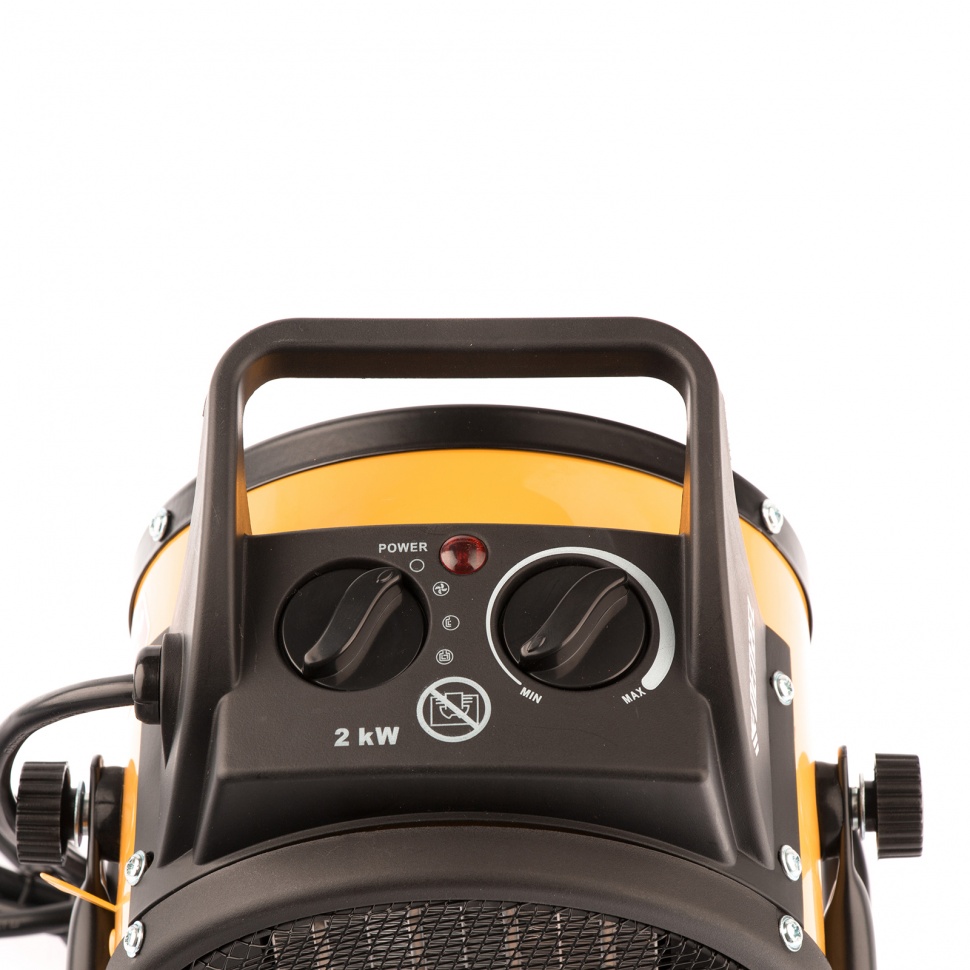 Тепловая пушка, керамический нагреватель (тепловентилятор) DHC 2-100, 230 В, 0.025/1/2 кВт Denzel (96429)