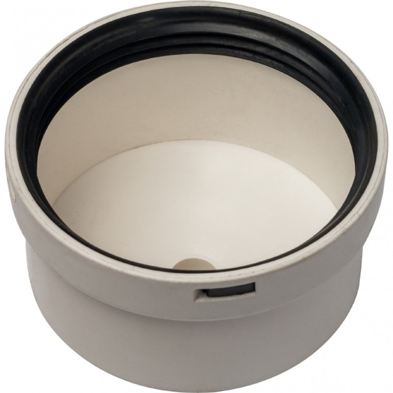 Адаптер для конденсационных дымоходов D=80 с крышкой под сифон STOUT