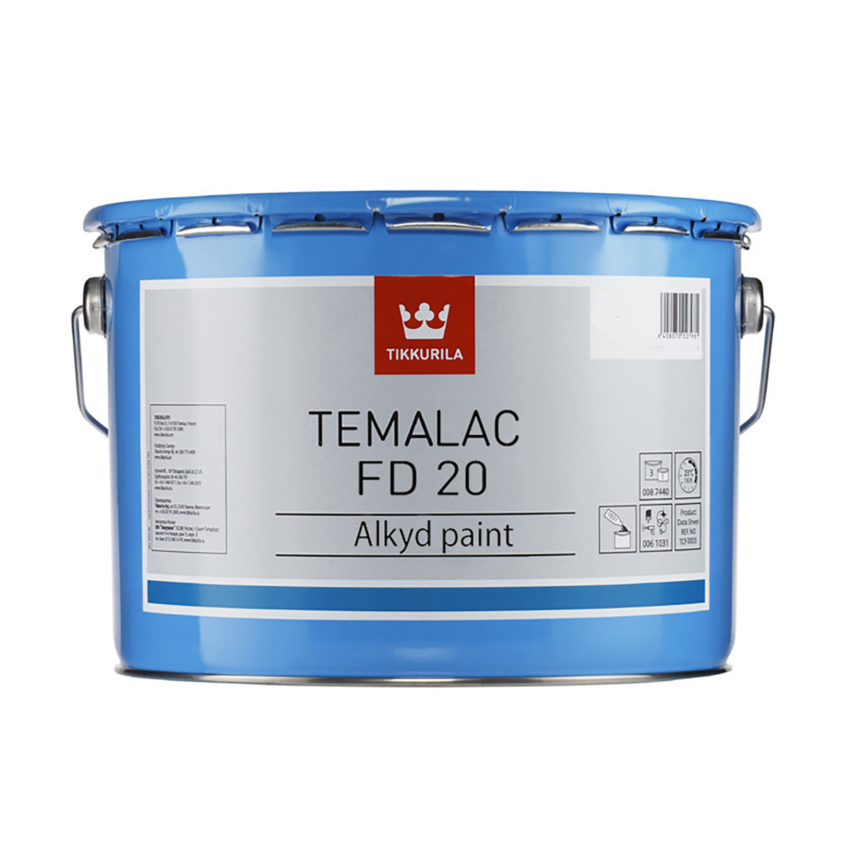 Краска алкидная "темалак" фд20 tch  9 л (1/44) "тиккурила"