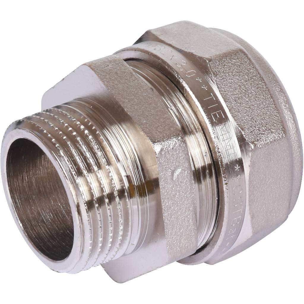 Обжимная муфта НР 32 х 1" TIEMME для металлопластиковых труб