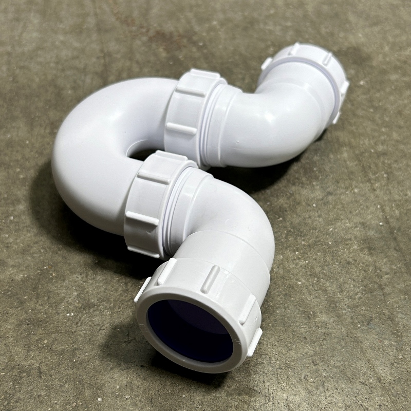 Сифон McALPINE трубный Р-образный 40 мм х 40 мм; вход/выход горизонтальный 40 мм компрес.