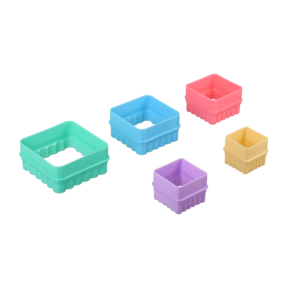 Формы для печенья "квадрат" набор 5 шт, пластик (1/24) "marmiton" 17257