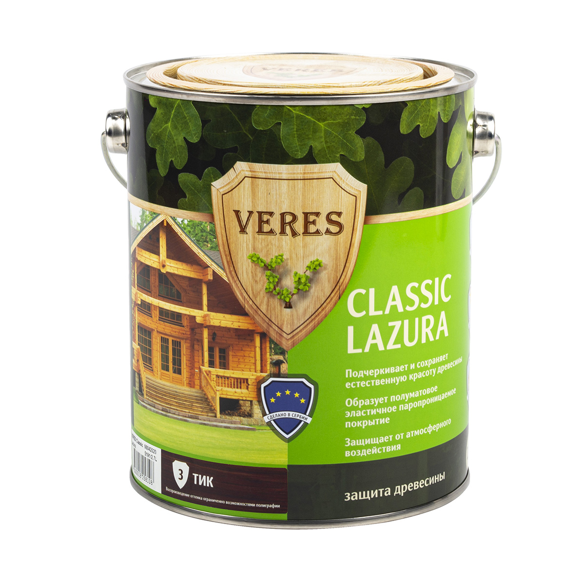 Верес классик лазура № 3 тик  2,7 л (1/4) "veres"