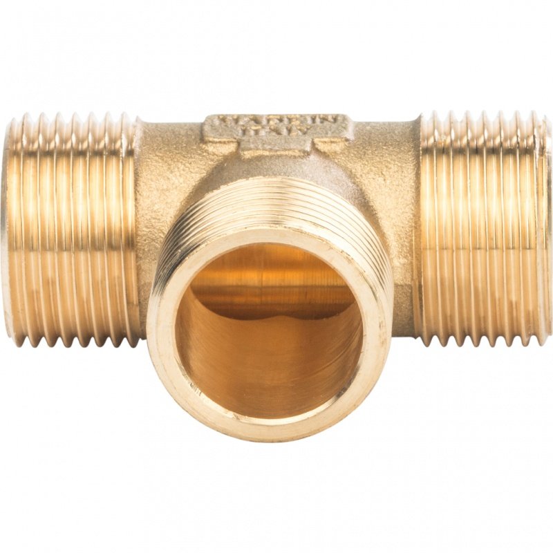 Тройник резьбовой НР 3/4" латунь STOUT