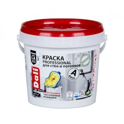 Краска DALI Professional для стен и потолков 0,9л С (бесцв) ВДАК