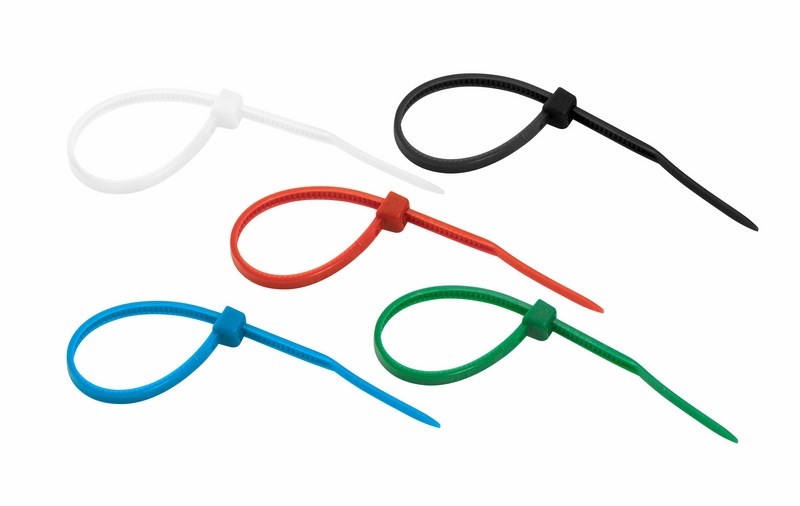 Хомуты нейлон 2,5 х 100 мм (набор 25 шт.), разнцветные (1/10/1400) "rexant" 07-0108-25