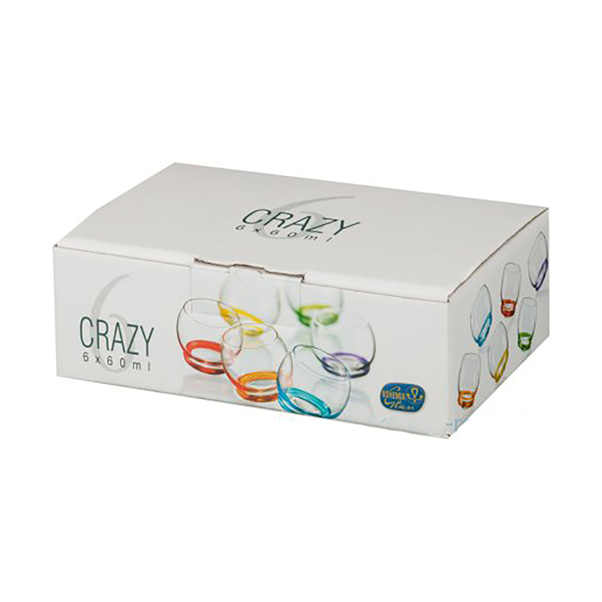 Стопка "crazy" 60 мл (набор 6 шт.) (1/8) "crystalex" 25250/d4718/60