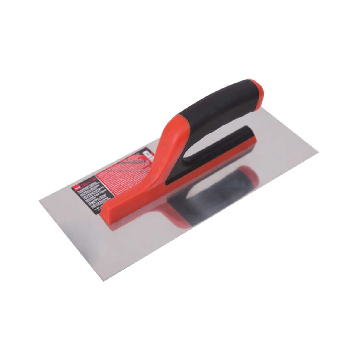 Гладилка прямая нержав. 280 x 130 мм эргономичная обрезин. пвх ручка (1/12/60) "beorol"