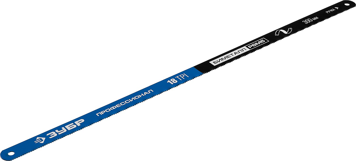 Биметаллическое полотно по металлу ЗУБР 18 TPI, шаг 1,4мм, 300мм, 50шт, Профессионал