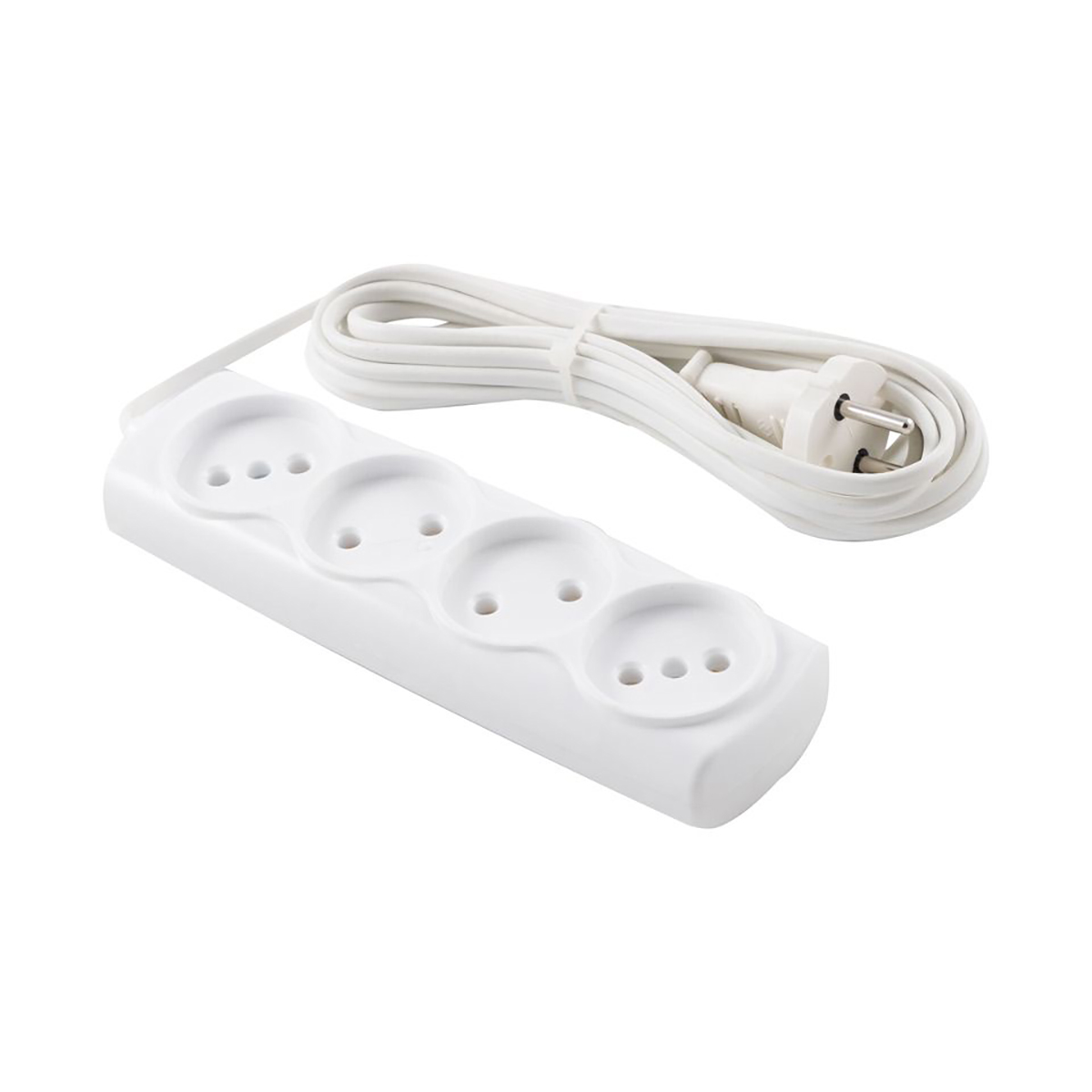 Удлинитель "engy эконом"  5 м, 4 розетки (шввп 2 х 0,75), белый (1/45)