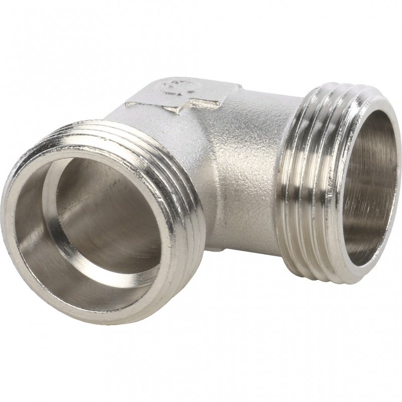 Угол резьбовой НР 1" никель STOUT