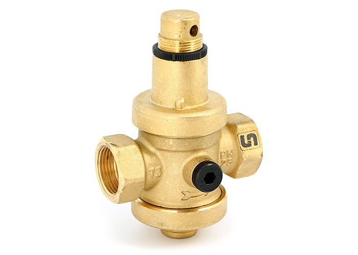 Редуктор давления UNI-FITT 2" латунь полный проход с 2-мя отверстиями под манометр