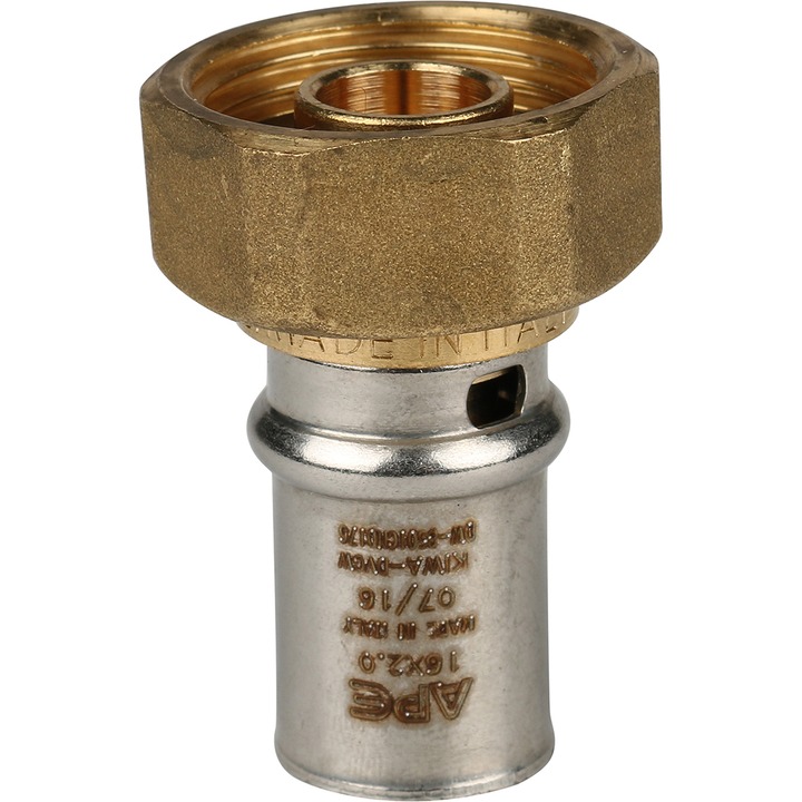 Муфта с накидной гайкой 16 х 3/4" (ВР) под пресс STOUT для МП труб