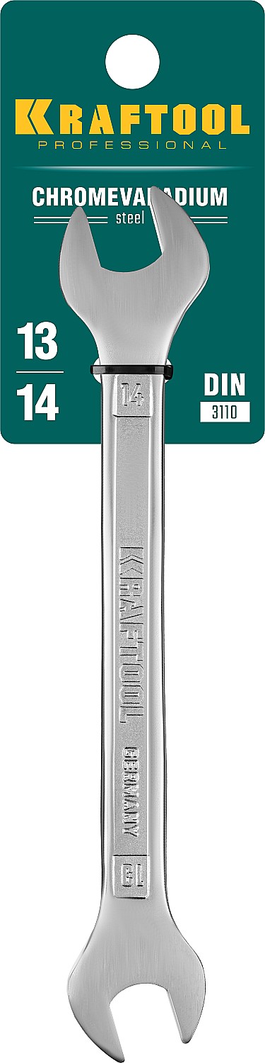 KRAFTOOL 13 х 14 мм, рожковый гаечный ключ (27033-13-14)