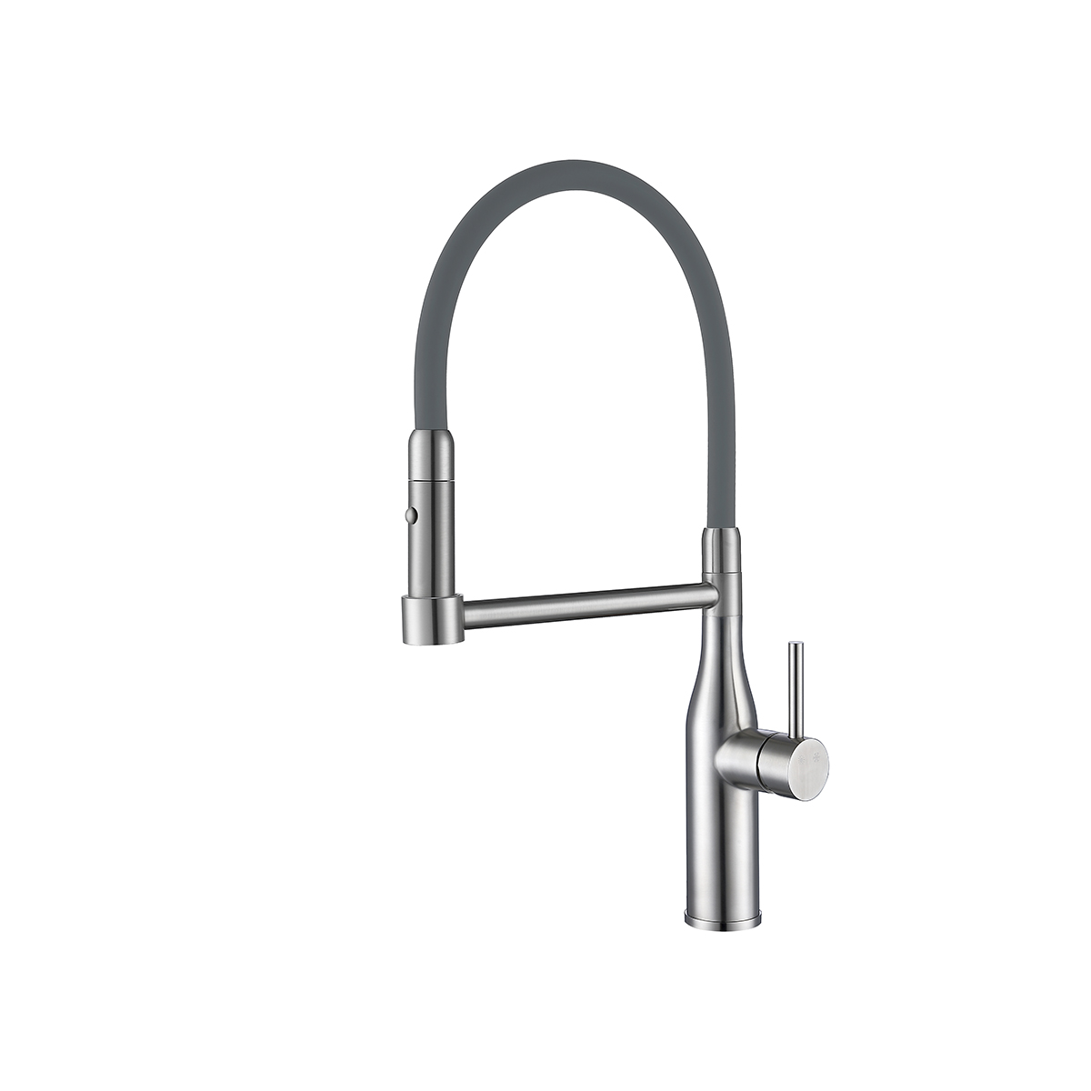 Смеситель для кухни g4398-55 гибкий излив, сатин/серый (1/8) "gappo"