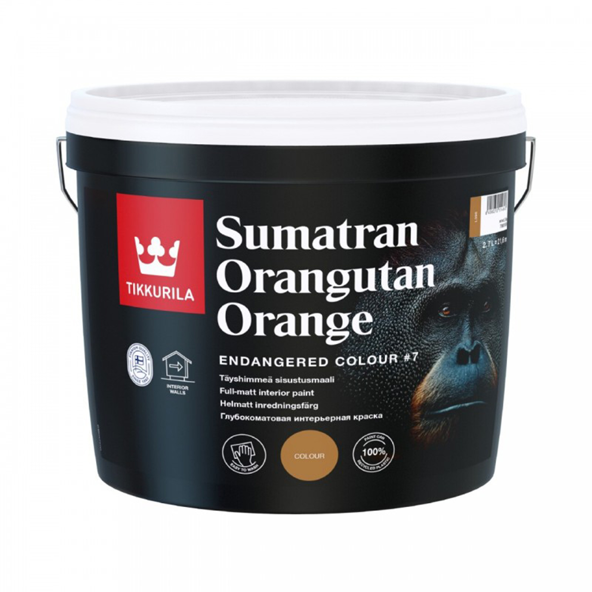 Краска "endangered colour" sumatran orangutan 2,7 л (l396, песочная) интерьерная "тиккурила"