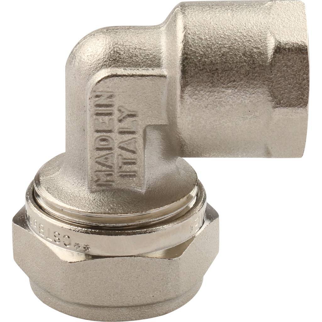 Угол переходной 20 х 1/2'' ВР обжим TIEMME для металлопластиковых труб