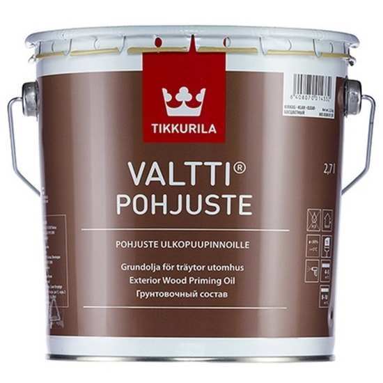 Тиккурила Valtti Pohjuste 2,7л грунтовочный состав для древесины