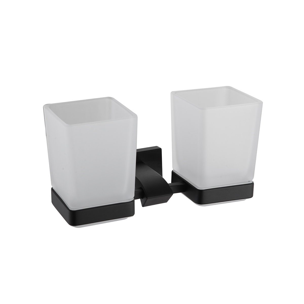 Стаканы для ванной комнаты 2 шт. с держателем g0708-6, черный (1/16) "gappo"